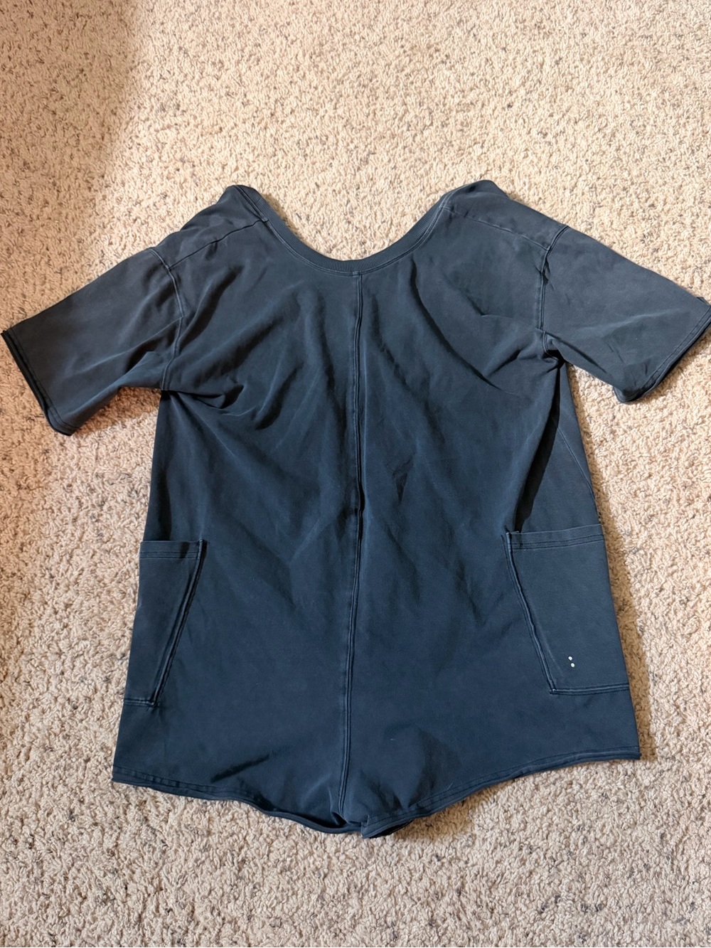 FP Movement by Free People gray Short-Sleeve Romper with Pockets